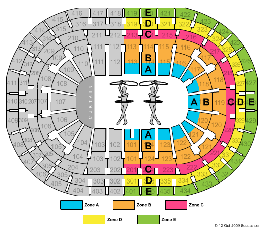 Centre Bell Alegria Zone Seating Chart